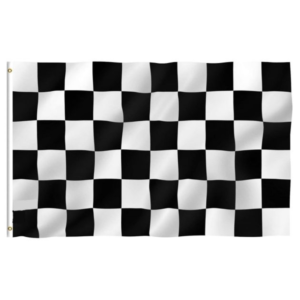 Checkered Flag - Black and White Racing Flags Polyester with Brass Grommets 2 X 3 Ft