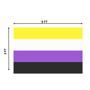 Non-Binary Pride Flag - NB Pride Genderqueer Gender Identity Flags Polyester with Brass Grommets 3X5 Ft