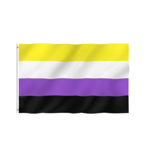 Non-Binary Pride Flag - NB Pride Genderqueer Gender Identity Flags Polyester with Brass Grommets 3X5 Ft