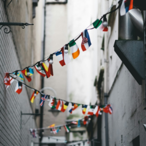100 Countries String Flag - 82 Feet