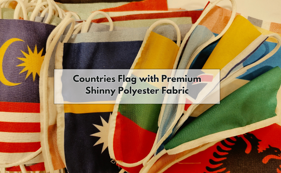 100 Countries String Flag