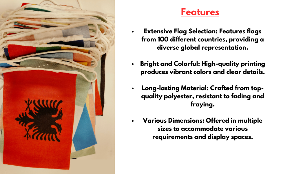100 Countries String Flag