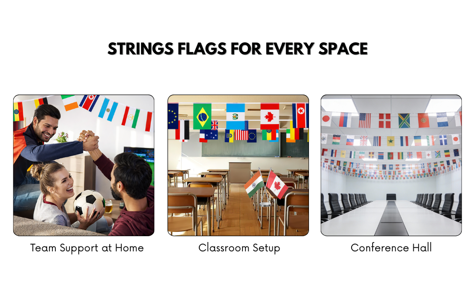 100 Countries String Flag