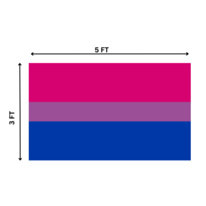 Bi Pride Flag - Bisexual Flags Polyester with Brass Grommets 3 X 5 Ft