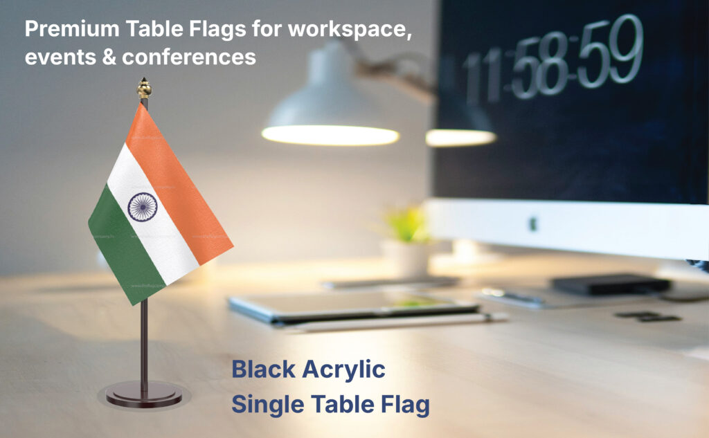 Black Acrylic Single - Table Flag