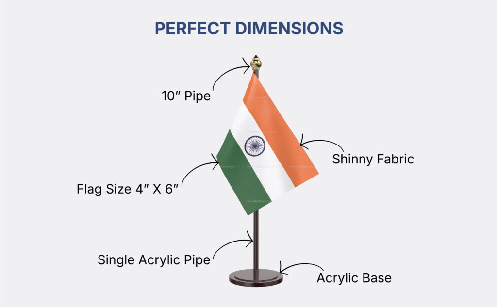 Black Acrylic Single - Table Flag