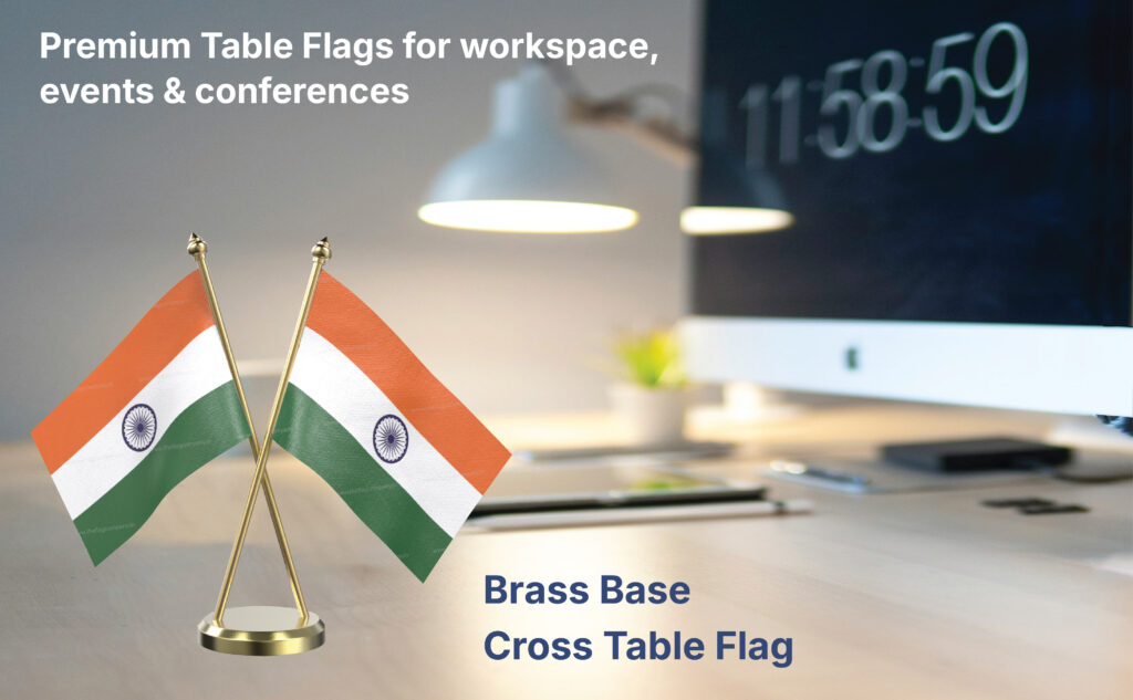 Brass Base Table Flag