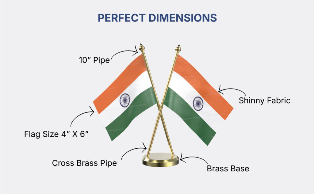 Brass Base Table Flag