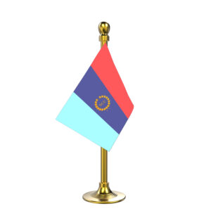 NCC National Cadet Corps Car Dashboard Flag with 2inch x 3inch Flag, Single Gold Plastic