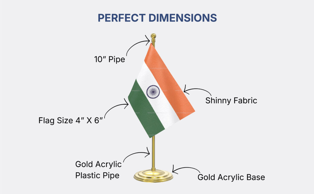 Single Gold Acrylic Table Flag