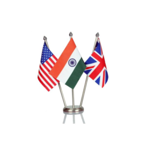 Group of 3 Flag Stand With Stainless Steel Base And Pole