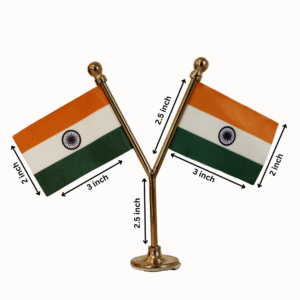 Y Shaped India Car Dashboard Flag