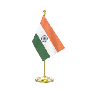 Indian gold Table Flag