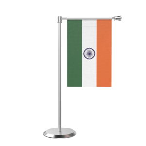 L Shape India Table Flag