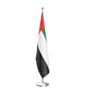 UAE National Flag – Indoor Pole Set | Premium Indoor Display Flag with Stand