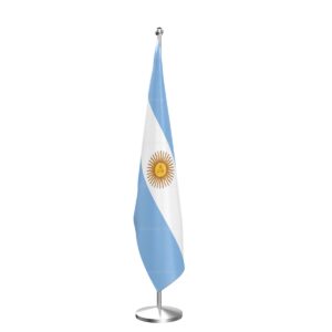 Argentina National Flag – Indoor Pole Set | Premium Indoor Display Flag with Stand