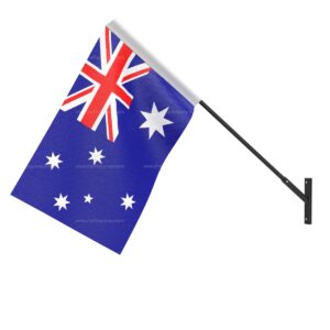 Australia Wall Mounted National Flag | Durable Fabric Flag with Wall Bracket