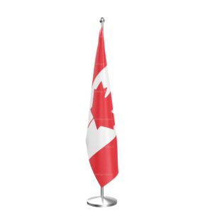 Canada National Flag – Indoor Pole Set | Premium Indoor Display Flag with Stand