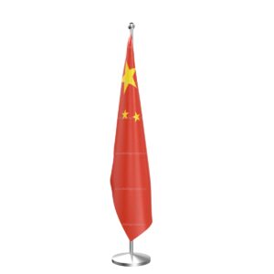 China National Flag – Indoor Pole Set | Premium Indoor Display Flag with Stand