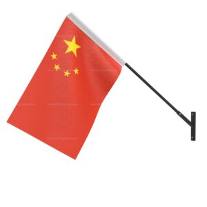 China Wall Mounted National Flag | Durable Fabric Flag with Wall Bracket