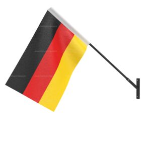 Germany Wall Mounted National Flag | Durable Fabric Flag with Wall Bracket
