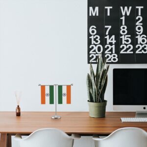 T Shaped Table Flag with Stainless Steel Base and Pole