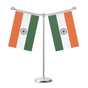 Y Shaped Table Flag with Stainless Steel Base and Pole