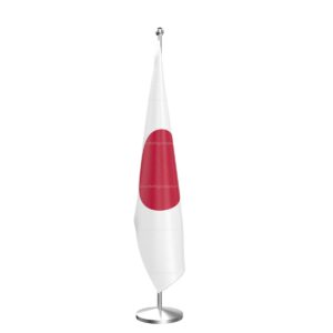 Japan National Flag – Indoor Pole Set | Premium Indoor Display Flag with Stand