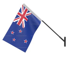 New Zealand Wall Mounted National Flag | Durable Fabric Flag with Wall Bracket