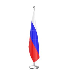 Russia National Flag – Indoor Pole Set | Premium Indoor Display Flag with Stand