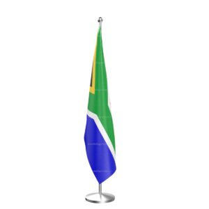 South Africa National Flag – Indoor Pole Set | Premium Indoor Display Flag with Stand
