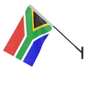 South Africa Wall Mounted National Flag | Durable Fabric Flag with Wall Bracket