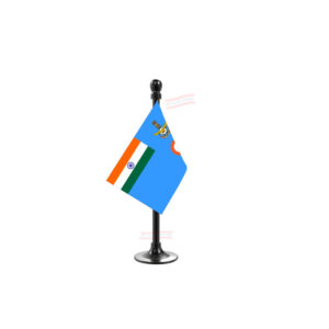 Indian Air Force Flag Stand for Car Dashboard-Single Black Plastic | Car Decoration
