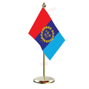 NCC National Cadet Corps Table Flag with Brass Pole & Brass Base Table Miniature Flag