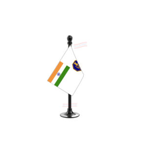 Indian Navy Flag Stand for Car Dashboard-Single Black Plastic | Car Decoration