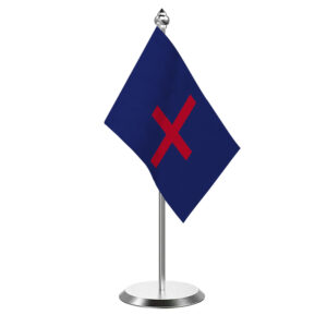 Christian Desk Flag With Stainless Steel Base And Pole with 4inchx6inch flag