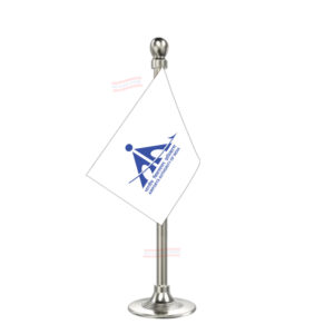 AAI (Airport Authority of India) Flag Stand for Car Dashboard-Single Silver Plastic | Car Decoration