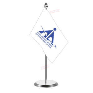 AAI Airport Authority of India Flag with Stainless Steel Pole & Base Table Miniature Flag