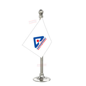 BIS (Bureau of Indian Standards) Flag Stand for Car Dashboard-Single Silver Plastic | Car Decoration