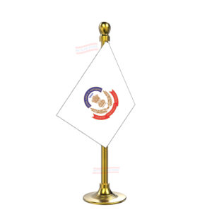 CBI (Central Bureau of Investigation) Flag Stand for Car Dashboard-Single Gold Plastic | Car Decoration