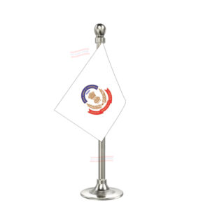 CBI (Central Bureau of Investigation) Flag Stand for Car Dashboard-Single Silver Plastic | Car Decoration