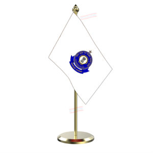 CBIC Central Board of Indirect Taxes & Customs Table Flag with Brass Pole & Brass Base Table Miniature Flag