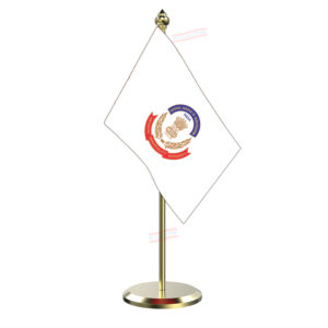 CBI Central Bureau of Investigation Table Flag with Brass Pole & Brass Base Table Miniature Flag