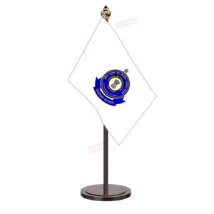 CBIC Central Board of Indirect Taxes & Customs Table Flag with Black Acrylic Plastic Pole & Round Base Table Miniature Flag