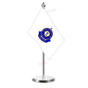 CBIC Central Board of Indirect Taxes & Customs Flag with Stainless Steel Pole & Base Table Miniature Flag