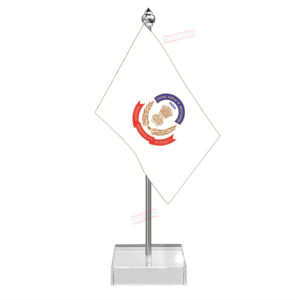 CBI Central Bureau of Investigation Flag Desk Miniature Flag With Stainless Steel Pole And Transparent Acrylic Base