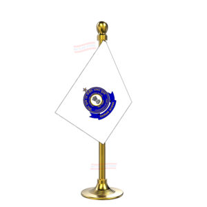 CBIC (Central Board of Indirect Taxes & Customs) Flag Stand for Car Dashboard-Single Gold Plastic | Car Decoration