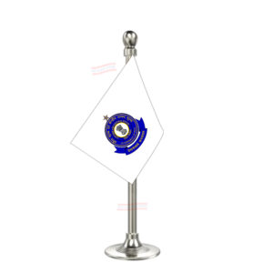 CBIC (Central Board of Indirect Taxes & Customs) Flag Stand for Car Dashboard-Single Silver Plastic | Car Decoration