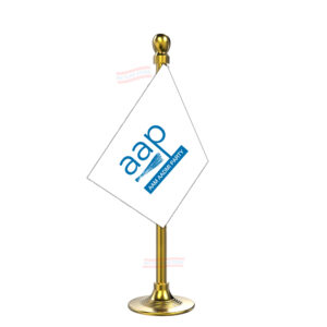 AAP Car Dashboard Flag | Single Gold Acrylic Dashboard Flag |