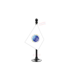 DAE (Department of Atomic Energy) Flag Stand for Car Dashboard-Single Black Plastic | Car Decoration